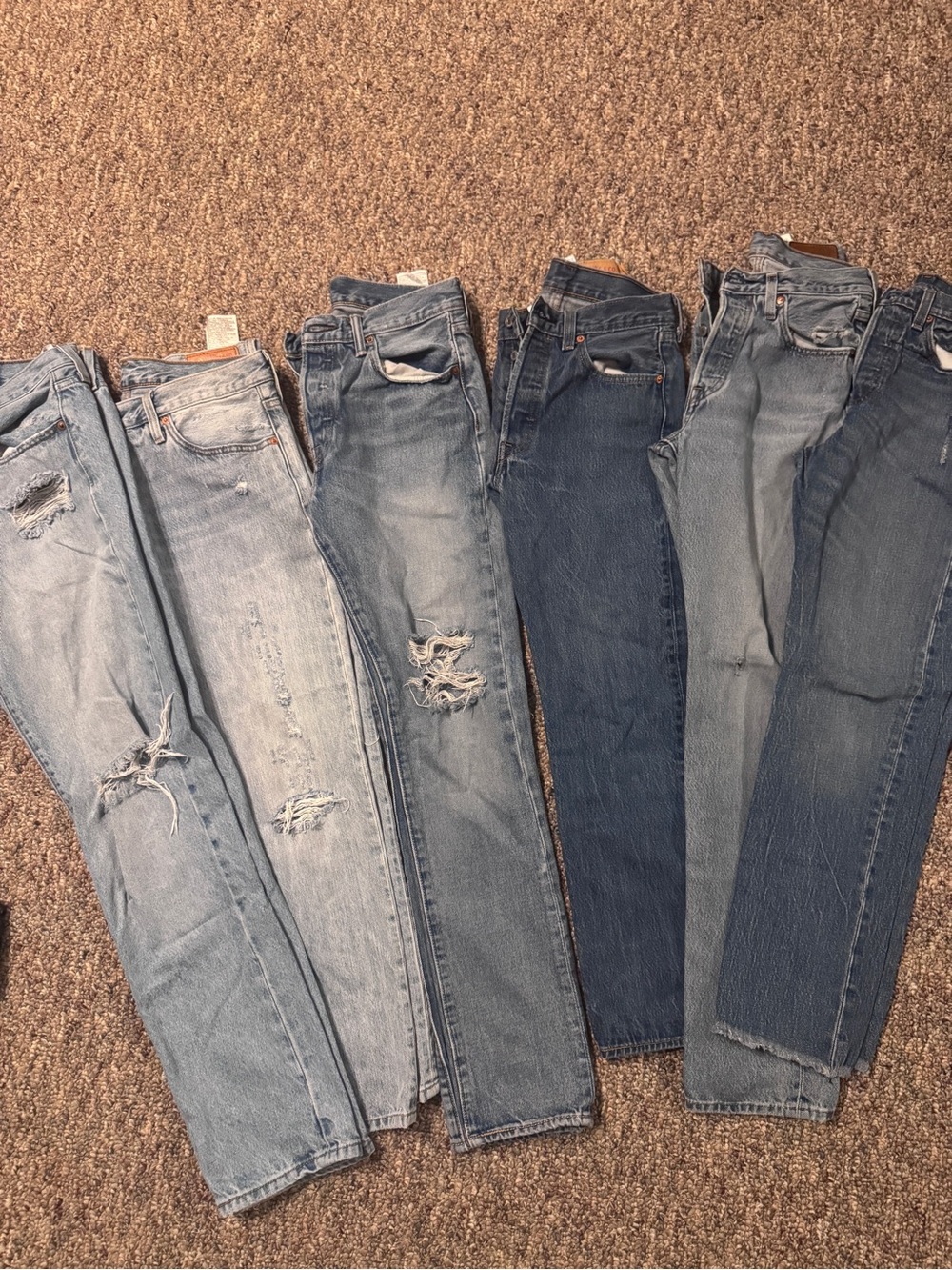 Levi's 501 Classic Light Blue Denim Jeans